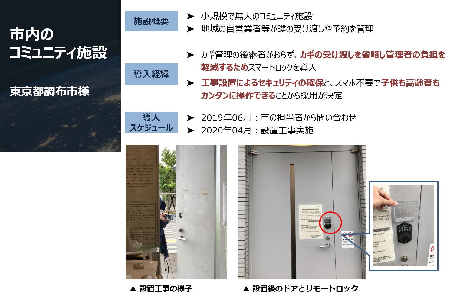 Withコロナ時代 の新しい公共施設運営 Remotelockで非接触 非対面のカギ運用を Withコロナ時代 の新しい公共施設運営 Remotelockで非接触 非対面のカギ運用を