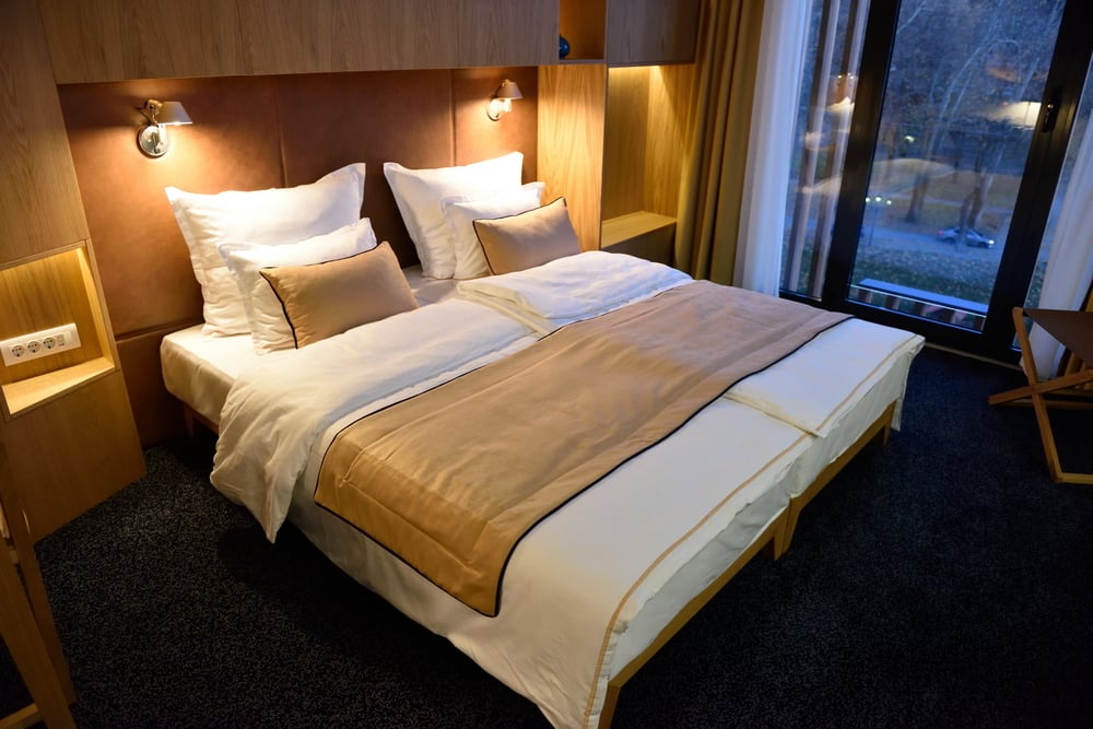 Interior of modern comfortable hotel room-2