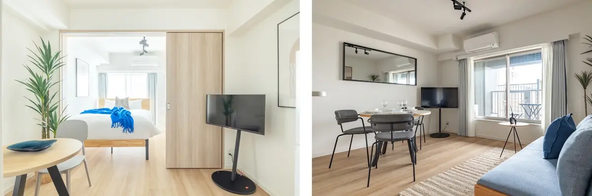 Dash Living Asakusa East_dinig_bet_room_comp