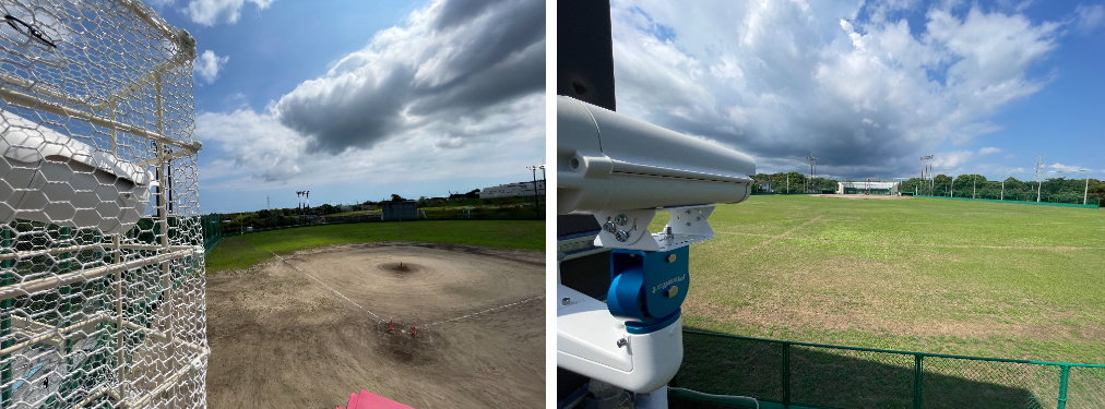 長沢野球場 (野球専用AIカメラ「STADIUM TUBE Double Play」を導入)
